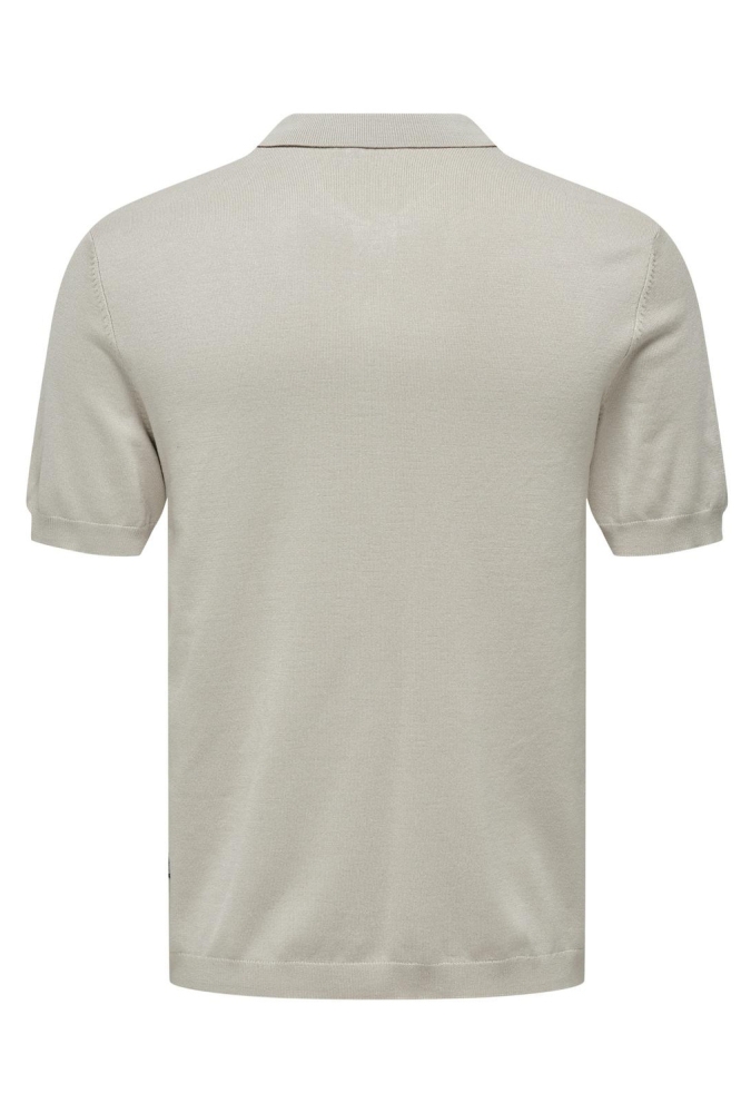 ONSWYLER LIFE REG 14 SS POLO KNIT N 22022219 Silver Lining